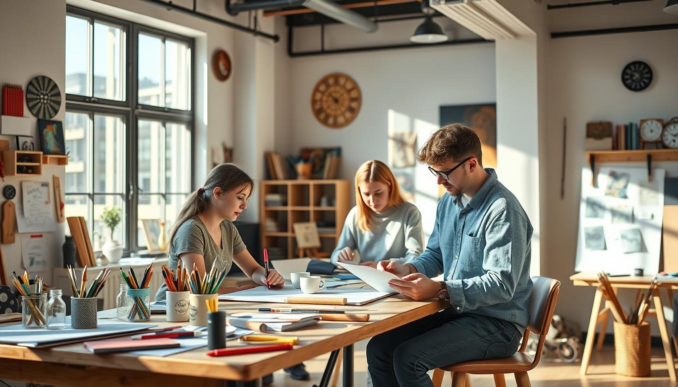 Student using a study guide to organize academic notes