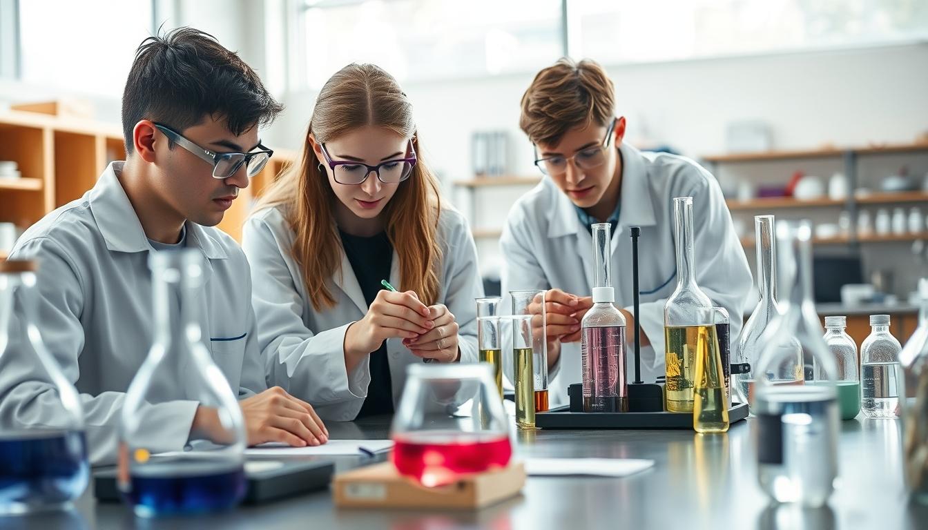 Student using learning strategies while studying